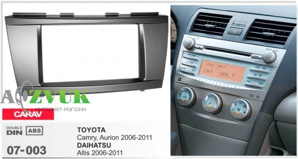 Рамка переходная Carav 07-003 Toyota Camry 2006