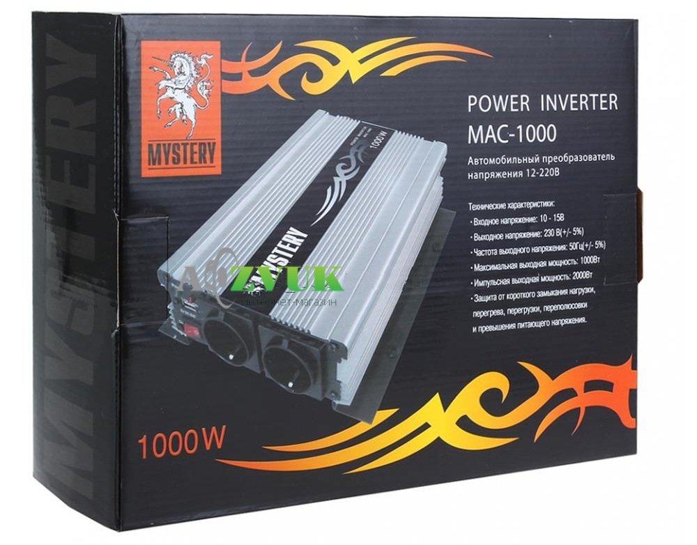 Преобразователь Mystery MAC-1000 12/220V