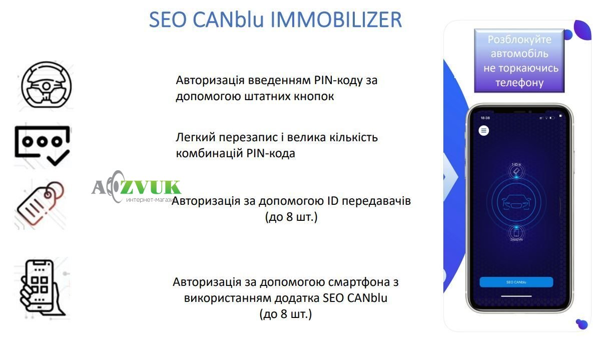 Иммобилайзер SEO CANblu 1 метка