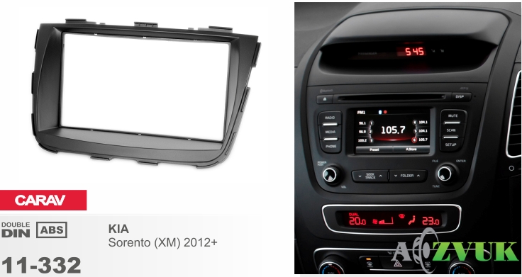 Рамка перехідна Carav 11-332 Kia Sorento XM