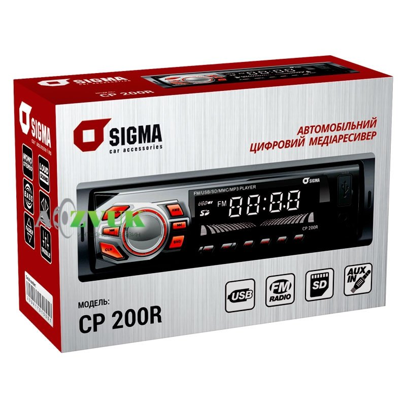 Автомагнитола Sigma CP-200 Red