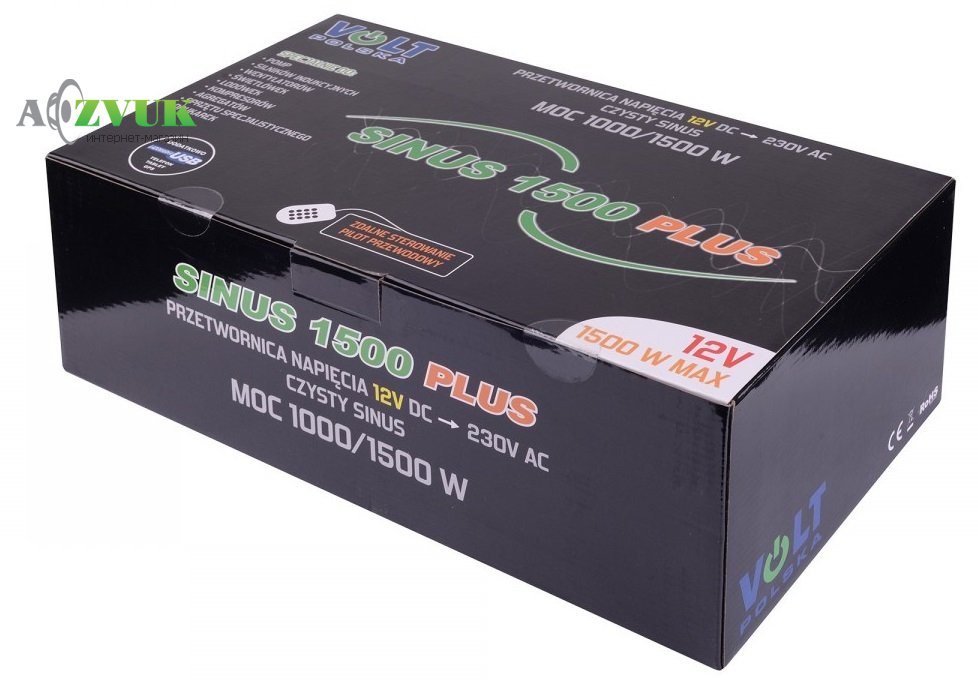 Преобразователь Volt Polska SINUS PLUS 1500 12/230V (1000/1500W)