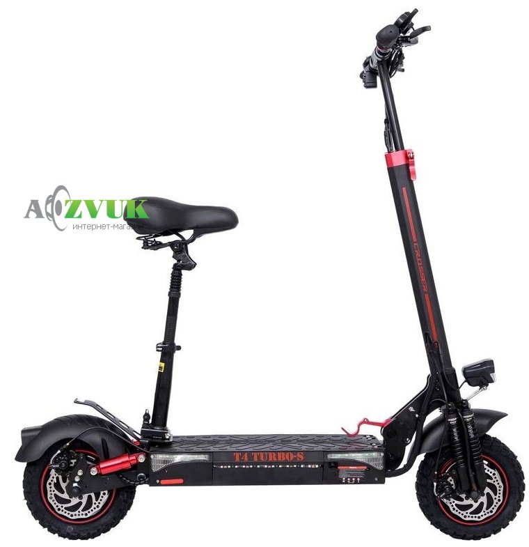 Электросамокат Crosser T4 Turbo-S (1500 Вт х 2 мотора; 60 В; 15 А/ч) колёса 10 воздух с камерой (Черный)