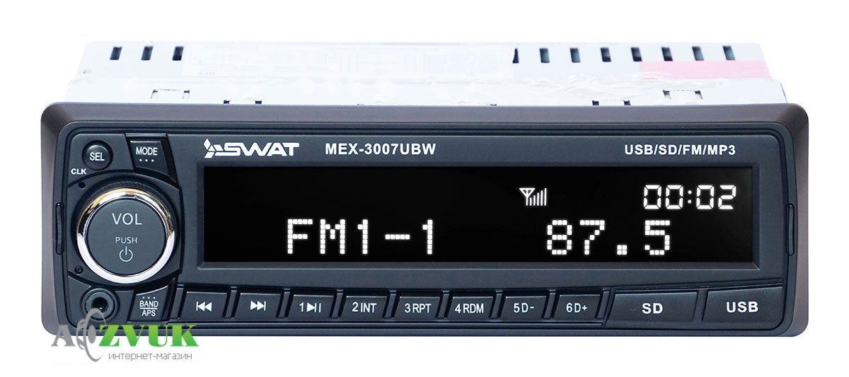 Автомагнитола SWAT MEX-3007UBW