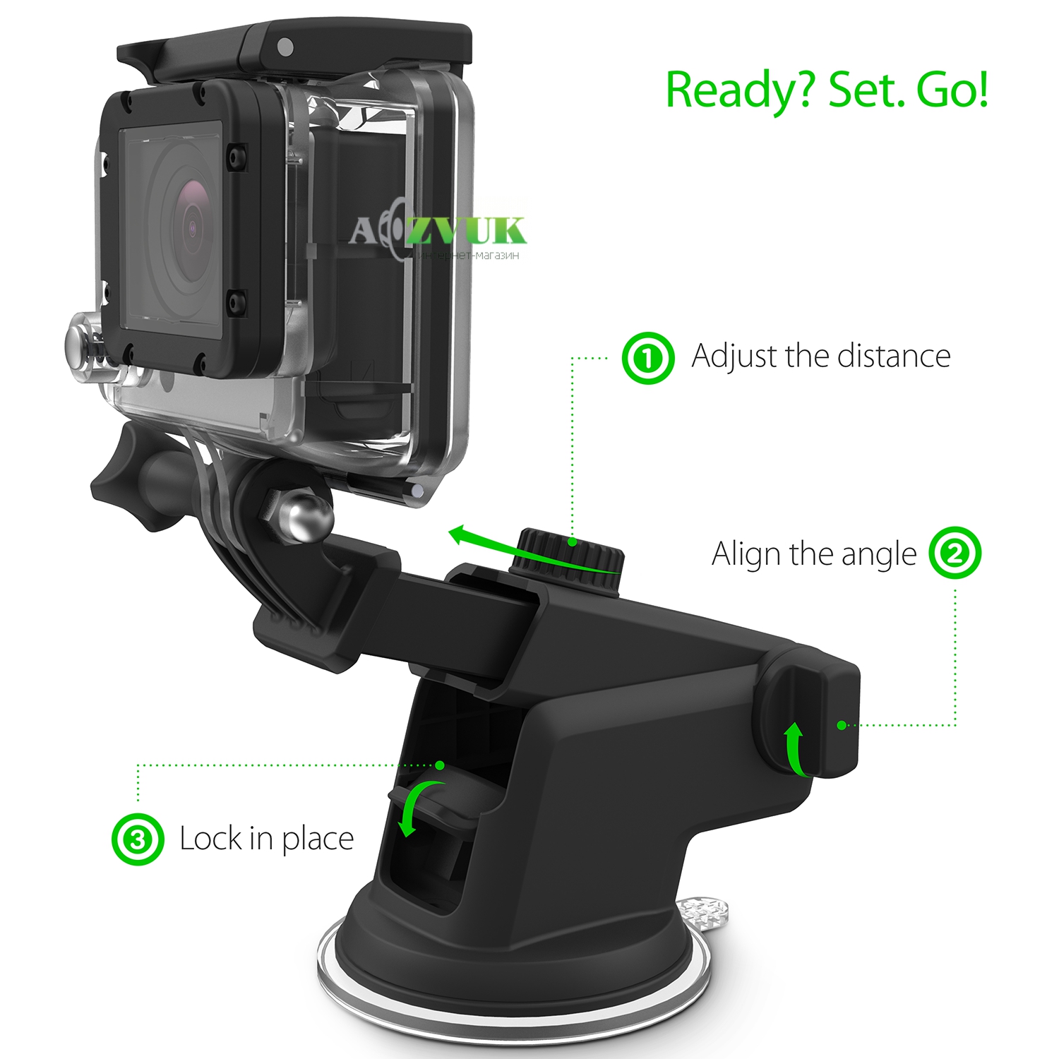  Автокрепление для экшн-камеры iOttie HLCRIO122GP Easy One Touch GoPro Cradle