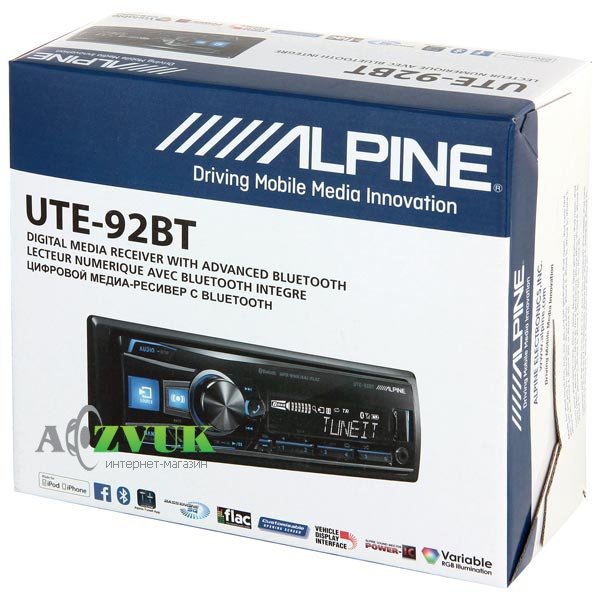 Автомагнитола Alpine UTE-92BT