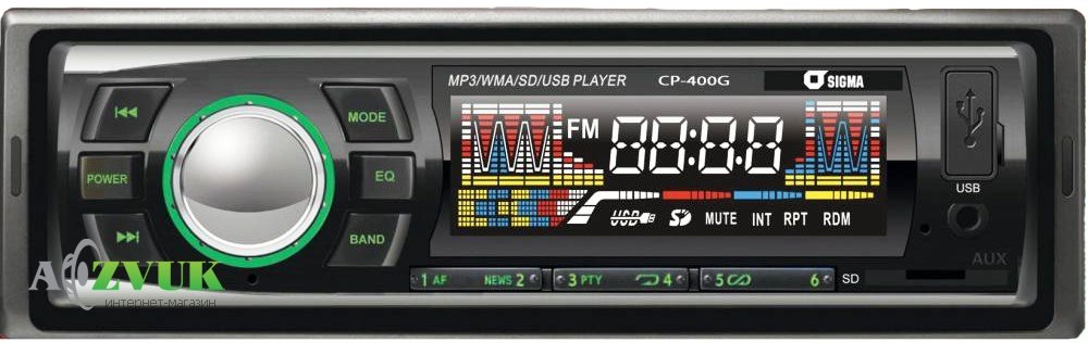 Автомагнитола Sigma CP-400 Green