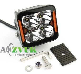 Фары дневного света StarLight SL-W0120S квадратная, дальний свет WHITE + DRL 20W 2400Lm 5700K 12/24V