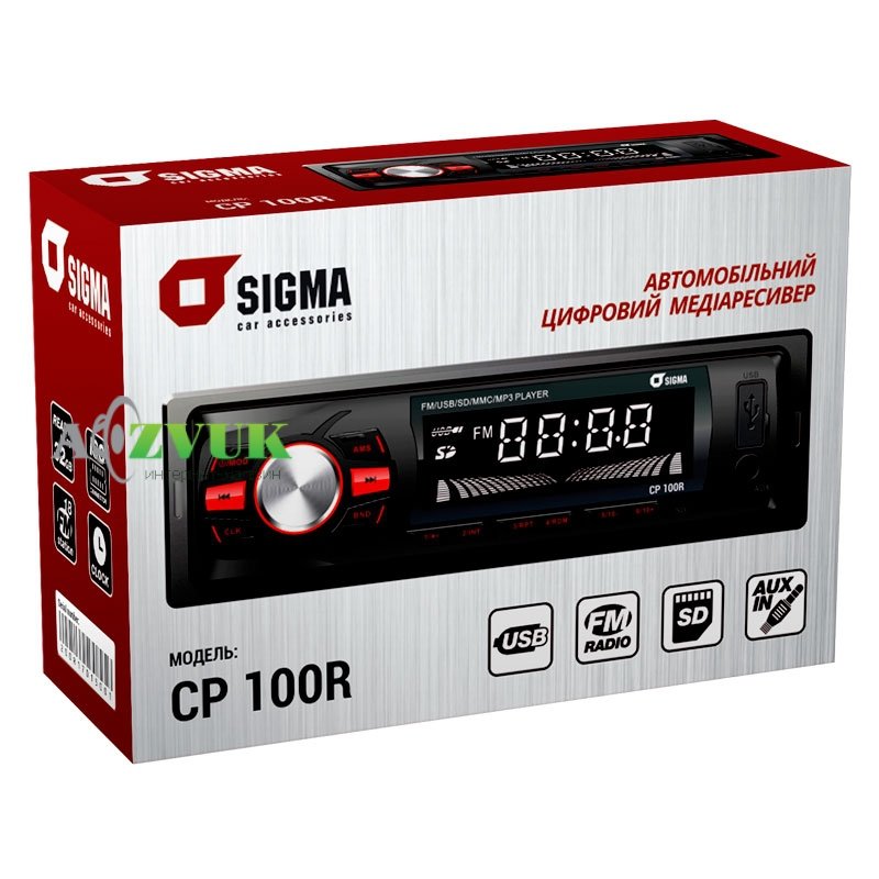 Автомагнитола Sigma CP-100 Red